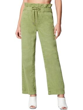 BLANKNYC Wide-Leg Paperbag High Waist Pants - Olive Green